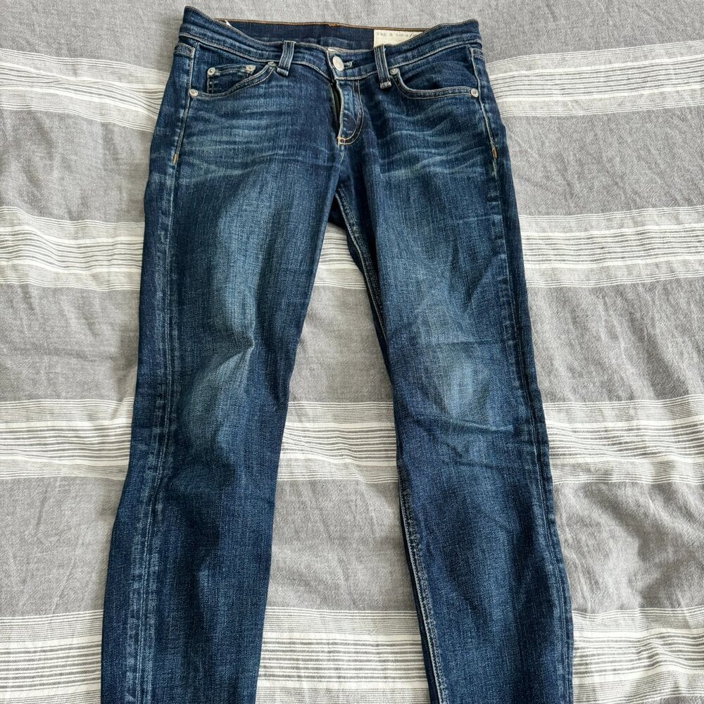 rag & bones - skinny ankle cuffed jeans